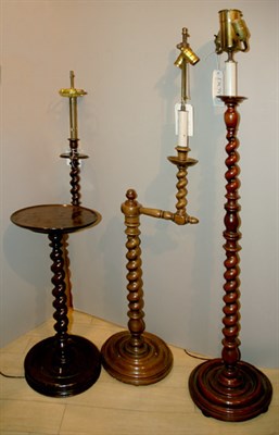 Lot 3425 - Three Georgian Style Mahogany Barely Twist Two-...