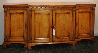 Lot 3553 - Georgian Style Stained Pine Credenza Height 30...