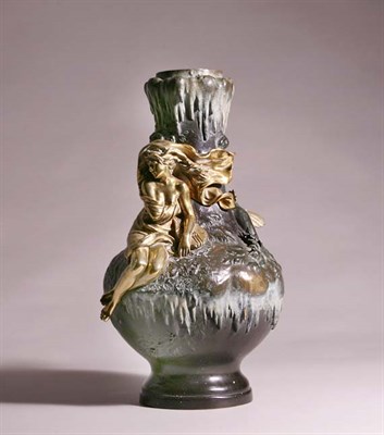 Lot 3690 - Art Nouveau Style Parcel Gilt and Cold Painted...