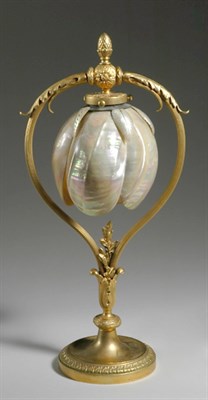 Lot 3415 - Art Nouveau Style Gilt-Metal and Abalone Shell...