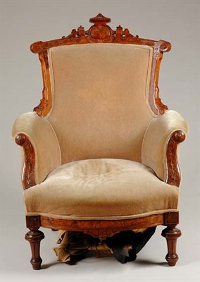 Lot 3404 - Renaissance Revival Walnut Parlor Armchair The...