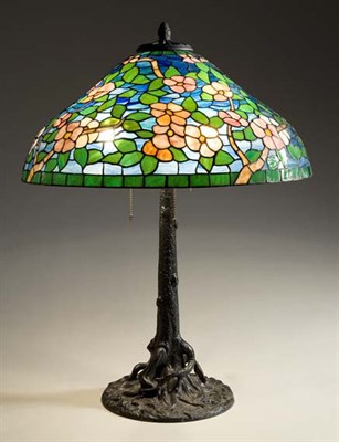 Lot 3513 - Chicago Mosaic Style Leaded Glass and Black...
