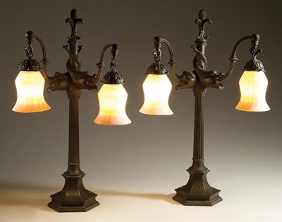 Lot 3528 - Pair of Renaissance Revival Style Bronze and...