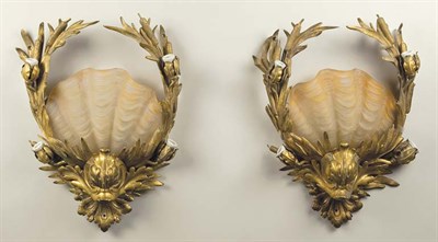 Lot 3652 - Pair of Art Nouveau Style Gilt-Bronze and...
