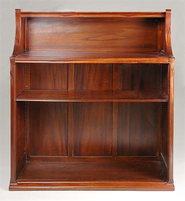 Lot 3391 - Art Nouveau Mahogany Open Bookcase The upper...