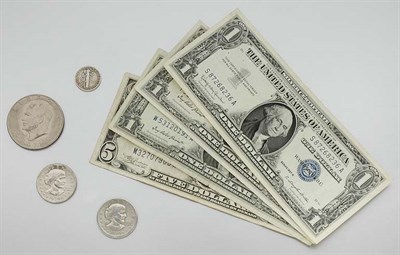 Lot 4 - Group of Assorted U.S. Coins and Currency