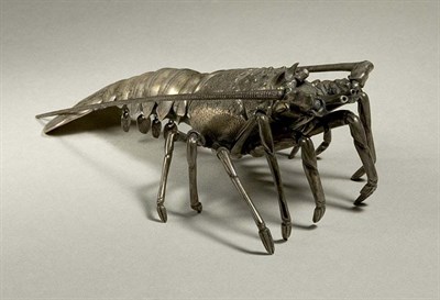 Lot 3255 - Silver Plated Articulated Lobster Table...