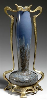 Lot 3535 - Art Nouveau Gilt-Metal Mounted Ceramic Vase...