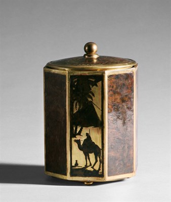 Lot 3117 - Gilt-Metal and Faux Walnut Grained Marquetry...