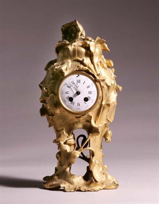 Lot 3655 - Art Nouveau Style Gilt-Metal Mantel Clock Of...