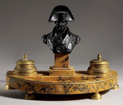 Lot 3425 - Empire Style Gilt and Patinated-Bronze Double...