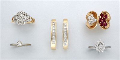 Lot 30 - Group of Gold and Diamond Jewelry