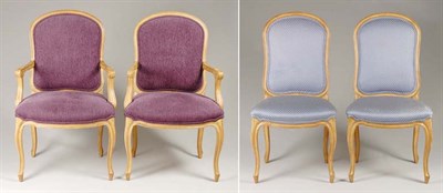 Lot 3350 - Set of Six Louis XV Style Fruitwood Dining...