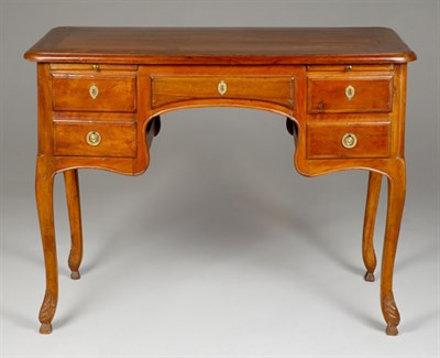 Lot 1133 - Provincial Louis XV Walnut Bureau Plat The...