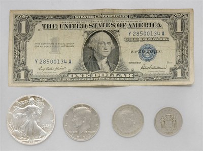 Lot 38 - Group of Assorted U.S. and Foreign Coins and U.S. Currency