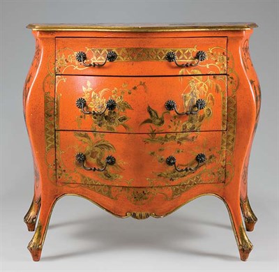 Lot 380 - Continental Chinoiserie Decorated Orange...