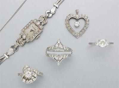Lot 45 - Group of Diamond Jewelry