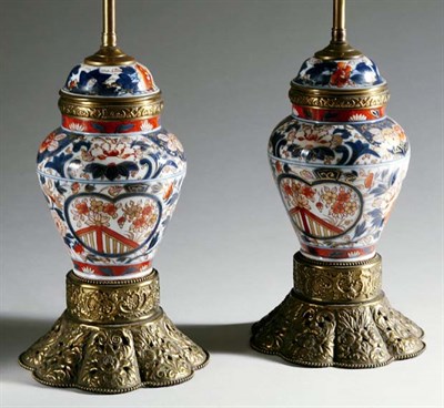 Lot 3179 - Pair of Gilt-Metal Mounted Chinese Porcelain...