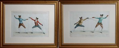 Lot 3116 - After J. Gwyn [FENCING STUDIES] Two...