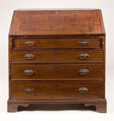 Lot 2079 - George III Mahogany Slant Front Desk England,...