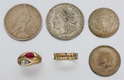 Lot 68 - Two Rings and Assorted Coins