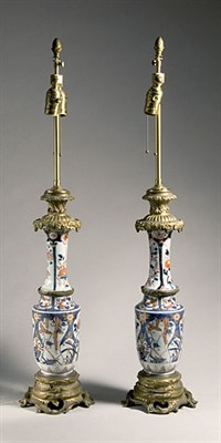 Lot 1523 - Pair of Gilt-Bronze mounted Japanese Imari...