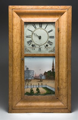 Lot 2016 - Maple Ogee Mantel Clock Labeled William S....