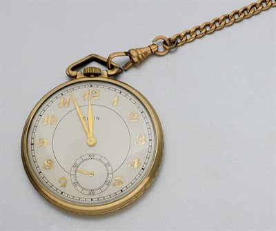 Lot 81 - Openface Pocket Watch and Chain