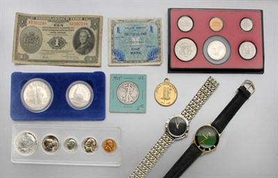 Lot 84 - Group of  U.S. and Foreign Coins and Miscellaneous Jewelry