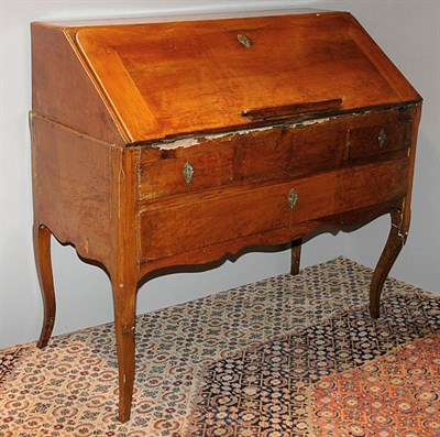 Lot 3467 - Provincial Style Fruitwood Slant Front Desk...