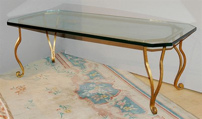 Lot 3465 - Neoclassical Style Glass Top Gilt-Metal Coffee...