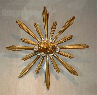Lot 1265 - Continental Rococo Style Gilt-Wood Sunburst...