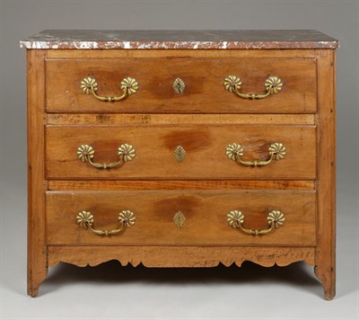 Lot 1366 - Provincial Louis XV Walnut Commode 18th...