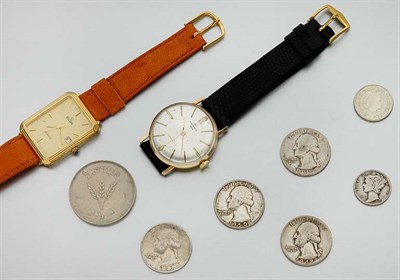 Lot 99 - Group of U.S. and Foreign Coins and Two Gentleman's Wristwatches