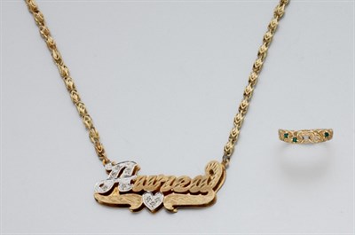 Lot 104 - Pendant Necklace and Ring