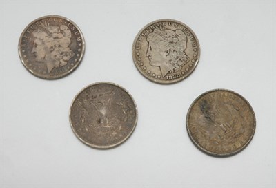 Lot 105 - Four U.S. Silver Dollars