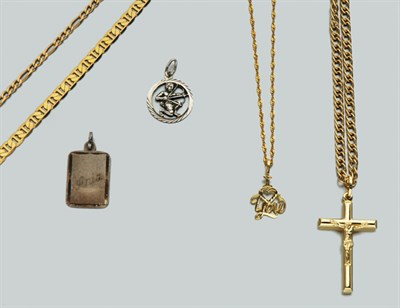 Lot 107 - Group of Assorted Gold and Metal Jewelry