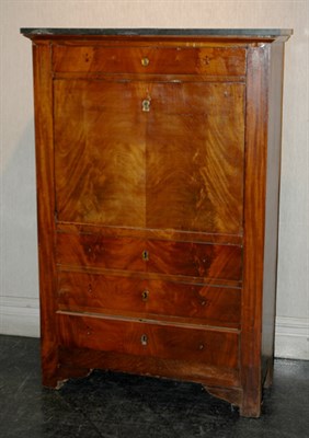 Lot 3466 - Directoire Marble Top Mahogany Secretaire a...