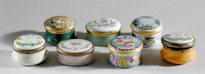 Lot 3430 - Seven Halcyon Days Enamel Trinket Boxes