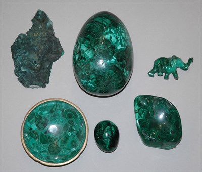Lot 3317 - Miscellaneous Group of Carved Malachite...