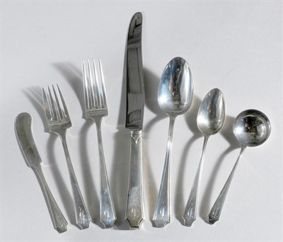 Lot 3374 - Whiting Sterling Silver Flatware Service In...