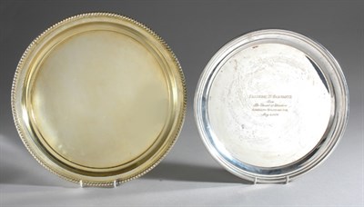 Lot 3376 - Two Sterling Silver Serving Trays Including a...