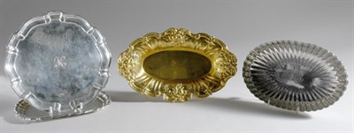 Lot 3378 - Four Sterling Silver Serving Trays Including a...