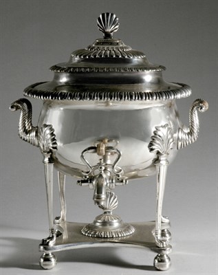 Lot 3383 - Neoclassical Style Silver Plated Hot Water Urn...
