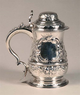 Lot 1372 - George II Silver Tankard John Payne, London,...