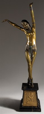 Lot 3582 - Art Deco Style Cold Painted and and...