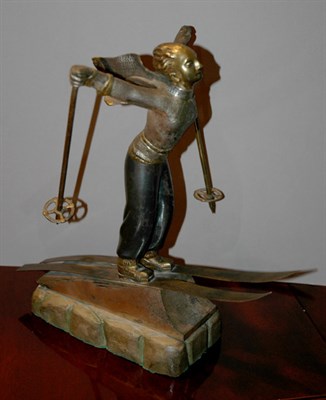 Lot 3283 - Art Deco Parcel Gilt and Silvered Bronze...
