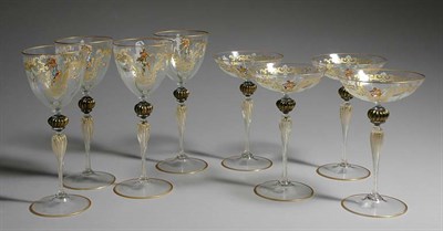 Lot 3417 - Set of Sixteen Venetian Style Gilt and Enamel...