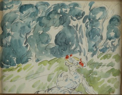 Lot 47 - Louis Valtat French, 1869-1952 Woman on a...