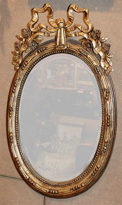 Lot 3526 - Neoclassical Style Gilt-Wood Oval Mirror...